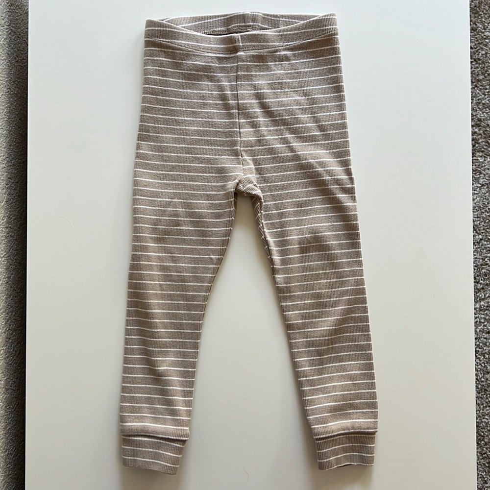 H&M organic cotton 1.5-2 year striped leggings